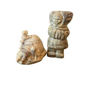 Vintage Inuit Soapstone Figurines